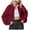 Z2-Wine, variant on YDFCWXW Bomber Jacket for Women Casual Button Down Lightweight Short Outwear with Pockets Blue, XXL