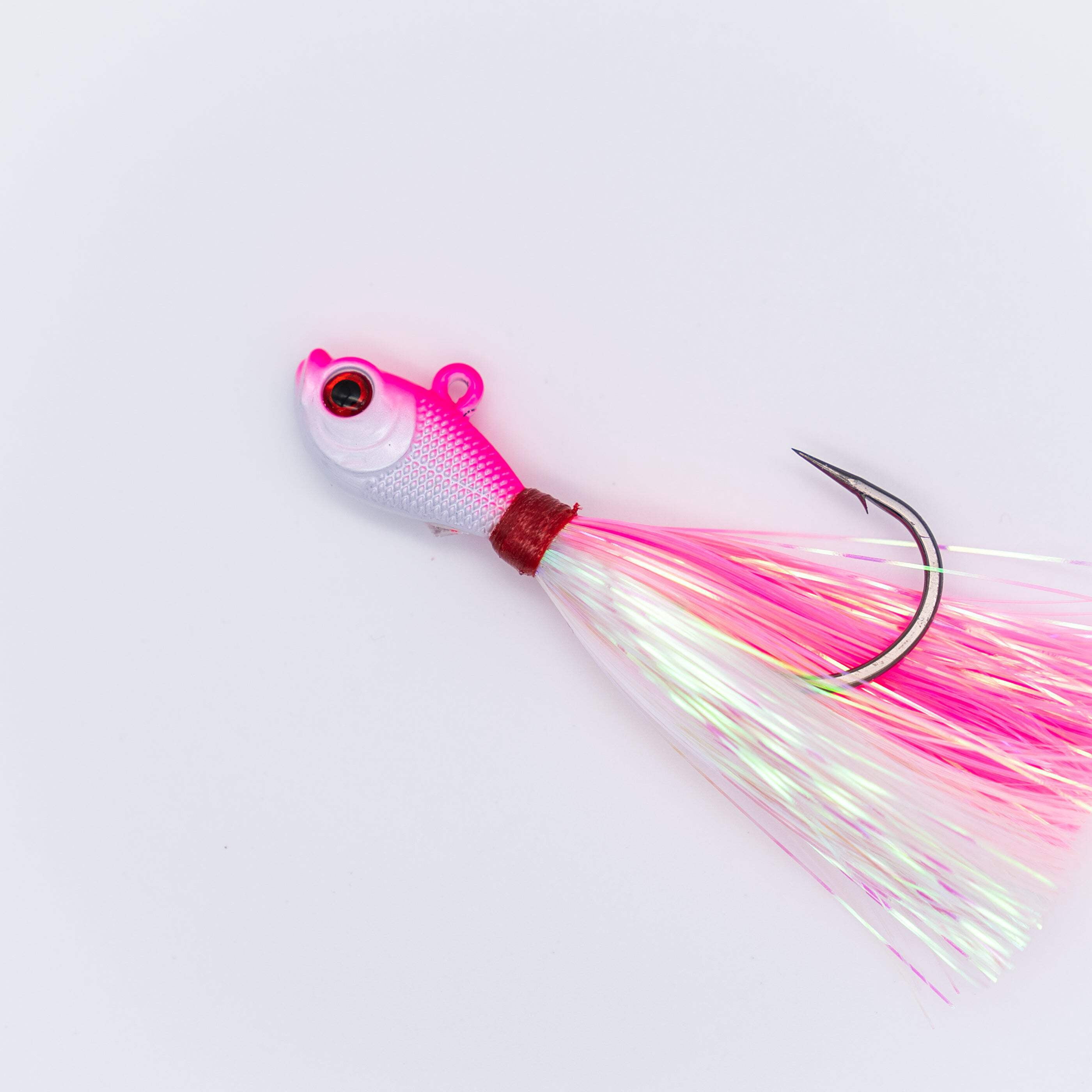 intent tackle Mylar Series Bucktail, 2oz. White/Pink