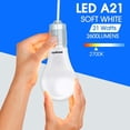 thumbnail image 6 of ENERGETIC A21 LED Bulb, Dimmable, 150 Watts Equivalent, Super Bright, 2600 High Lumens, Damp Rated, Soft White 2700K, E26 Base, UL Listed, 2 Pack, 6 of 6