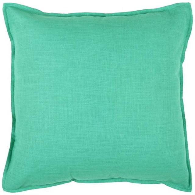 HomeRoots 403109 Aqua Couleur Unie Bride Bord Jeter Oreiller&44; Turquoise