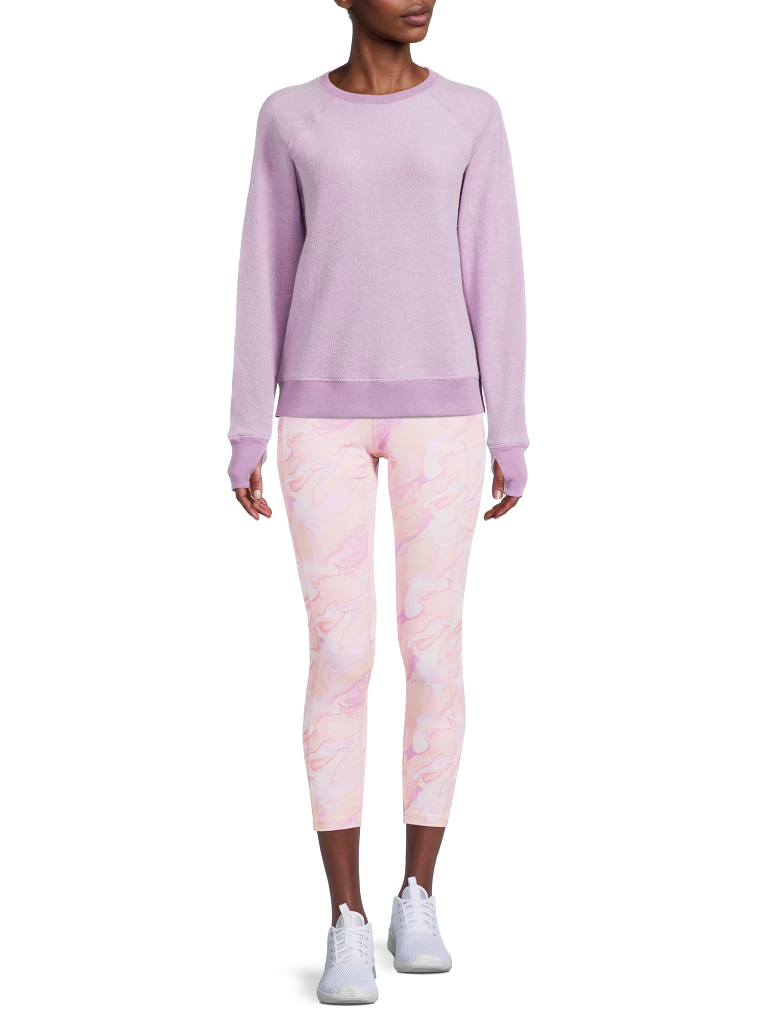 Avia Women's Fleece Pullover Top with Long Sleeves
