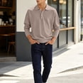 thumbnail image 5 of Fabrcox Polo Shirts for Men Long Sleeve Regular Fit Collared Men Golf Shirt Button Down Casual Outdoor Sports Office Work Shirt Men XL, 5 of 6