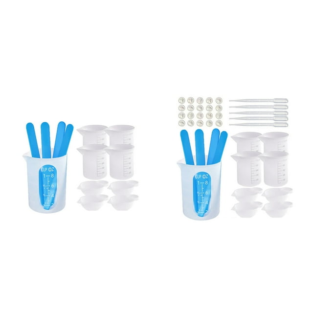 Resin Silicone Measuring Cup DIY Craft Casting Jewellery Making Mixing Cups with Stick Tool for Professional Craftsman 13 Pieces/Set