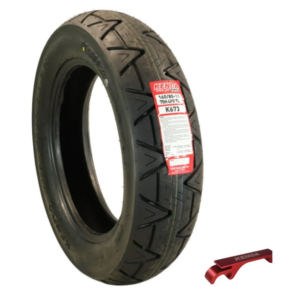 Kenda Kruz K673 160/80-16 75H Motorcycle Rear Street Tire - for Larger Cruisers and Touring Bikes (160- 80 16 75H) with Kenda Keychain