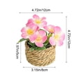 thumbnail image 3 of Maceta de flores artificiales con huevos de Pascua y vegetación para la decoración de la mesa de la oficina en casa de primavera y verano, 3 of 8