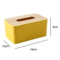 thumbnail image 2 of Wood Tissue Box Cover for Paper Facial Tissues, Wooden Rectangular Tissue Box Holder, 2 of 5