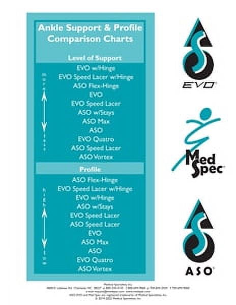 NEW MedSpec ASO EVO Speed Lacer Ankle Brace Stabilizer Black