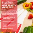 thumbnail image 5 of Juego de 3 cuchillos para niños - Juego de cuchillos para niños pequeños para cocinar de verdad - Cuchillo Montessori para cuchillo de nailon sin BPA para niños - Bordes dentados, 5 of 5