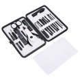thumbnail image 3 of 16 Uds cortaúñas de acero inoxidable tijeras para cejas cuchillo de pedicura juego de herramientas de manicura blanco, 3 of 8