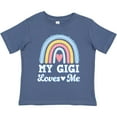 thumbnail image 3 of Inktastic My Gigi Loves Me Retro Rainbow Girls Toddler T-Shirt, 3 of 5
