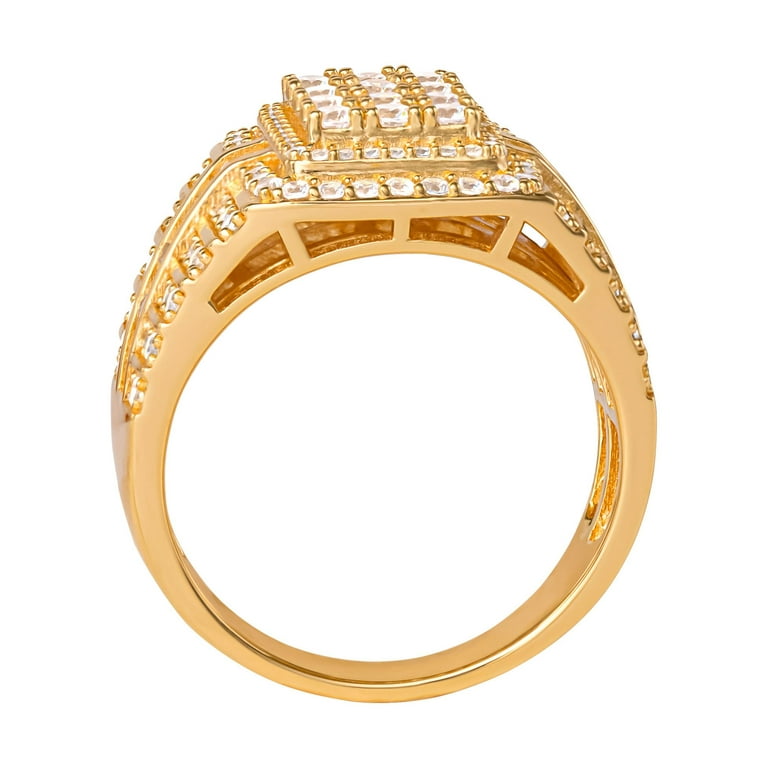 Shaquille O'Neal Men's Simulated Diamond Yellow Gold Plated Shaquille O'Neal Men's Simulated Diamond Yellow Gold Plated