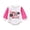 Pink, variant on Ruyang Valentines Day Baby Girl Boy Outfit Long Sleeve Bubble Romper Sweatshirt Letter Printed Bodysuit Baby Clothes