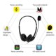 thumbnail image 2 of Auriculares para computadora OY136 de 3,5 mm con micrófono Auriculares montados en la cabeza con cancelación de ruido, 2 of 8