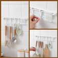 thumbnail image 3 of 30/40cm Slide Rail Rack Hanger with S Hooks, Wall Mounted Utensil Rack Hook Track for Kitchen Cabinet, 3 of 5