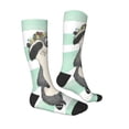 thumbnail image 3 of Daiia Sports Socks Cute Raccoon Printed Novelty Crew Socks for Men Women Knee High Socks Cotton Socks Soft & Breathable Support Unisex Socks, 3 of 9