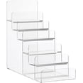 thumbnail image 1 of Cabilock Acrylic Purse Display 6- Tier Display Stand Acrylic Riser Display Shelf Wallet Display Stand Holder Shelf Storage- Holds Womans Purse, Hanging Bag, 1 of 8