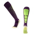 thumbnail image 1 of Calcetines de fútbol hasta la rodilla, suaves y transpirables, para deportes atléticos. Púrpura, 1 of 9