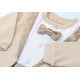 thumbnail image 5 of Traje de una sola pieza para bebé, esmoquin lila, pajarita beige de 9 meses, 5 of 8