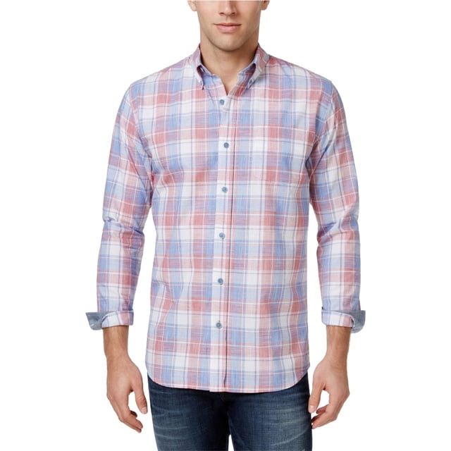 Camisa abotonada Michael resistente a la intemperie para hombre, rosa, XX-Large