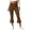 RYE1-Brown, variant on Brqkzdu Bootcut Capri Pants for Woman High Waisted Flare Pant Running Yoga Casual Bell Bottom Capris with Pockets