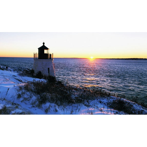 Lighthouse and Sunset - CANVAS OR PRINT WALL ART