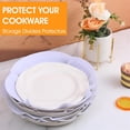 thumbnail image 4 of NOGIS 60 Pcs Plate Separators Storage - 3 Different Size, Thick and Premium Soft Felt Plate Dividers For China, Dish, Coffee Saucers Protecting and Stacking (White,5/7.5/10.5 Inch), 4 of 7