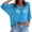 B-Sky Blue, variant on successthop Crochet Sweaters for Women Plus Size Long Sleeve V Neck Tops Pullover Knitwear Winter Casual Clothes Blue