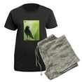 thumbnail image 5 of CafePress - Green Crow Women's Dark Pajamas - Women's Short Sleeve Print T-Shirt and Pants Dark Cotton Pajama Set, 5 of 7