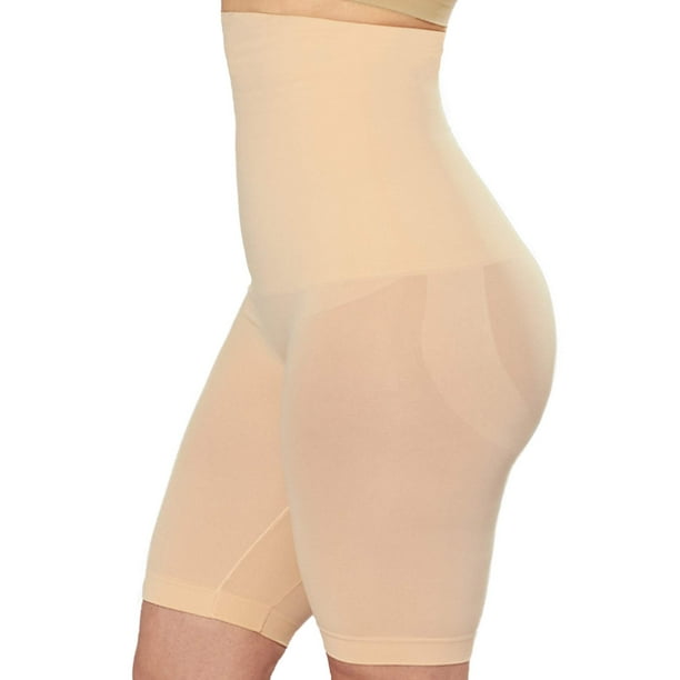 Pantalones cortos moldeadores de cuerpo Shapewear Shapermint de cintura alta, color nude