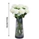 thumbnail image 2 of Simulación de flor de rosa artificial, decoración floral, oficina en casa, tela de boda, flor falsa, blanco 10 Piezas kenally HA8916-05B, 2 of 6