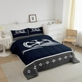 thumbnail image 3 of Erosebridal Sailboat Rudder Bedding Comforter Set, Ocean Nautical Down Comforter, Navy Blue, Reversible, 3 of 7