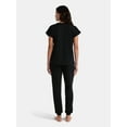 thumbnail image 2 of Lissome Women’s Super Soft Jersey Knit Dolman Sleep Top and Jogger Pants Pajama Set, 2-Piece, Sizes S-3X, 2 of 4
