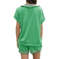 thumbnail image 3 of 2 Piece Casual Sets Short Sleeve Half Zipper Sweatshirt and Shorts Sweatpants Matching Sweatsets, 3 of 6