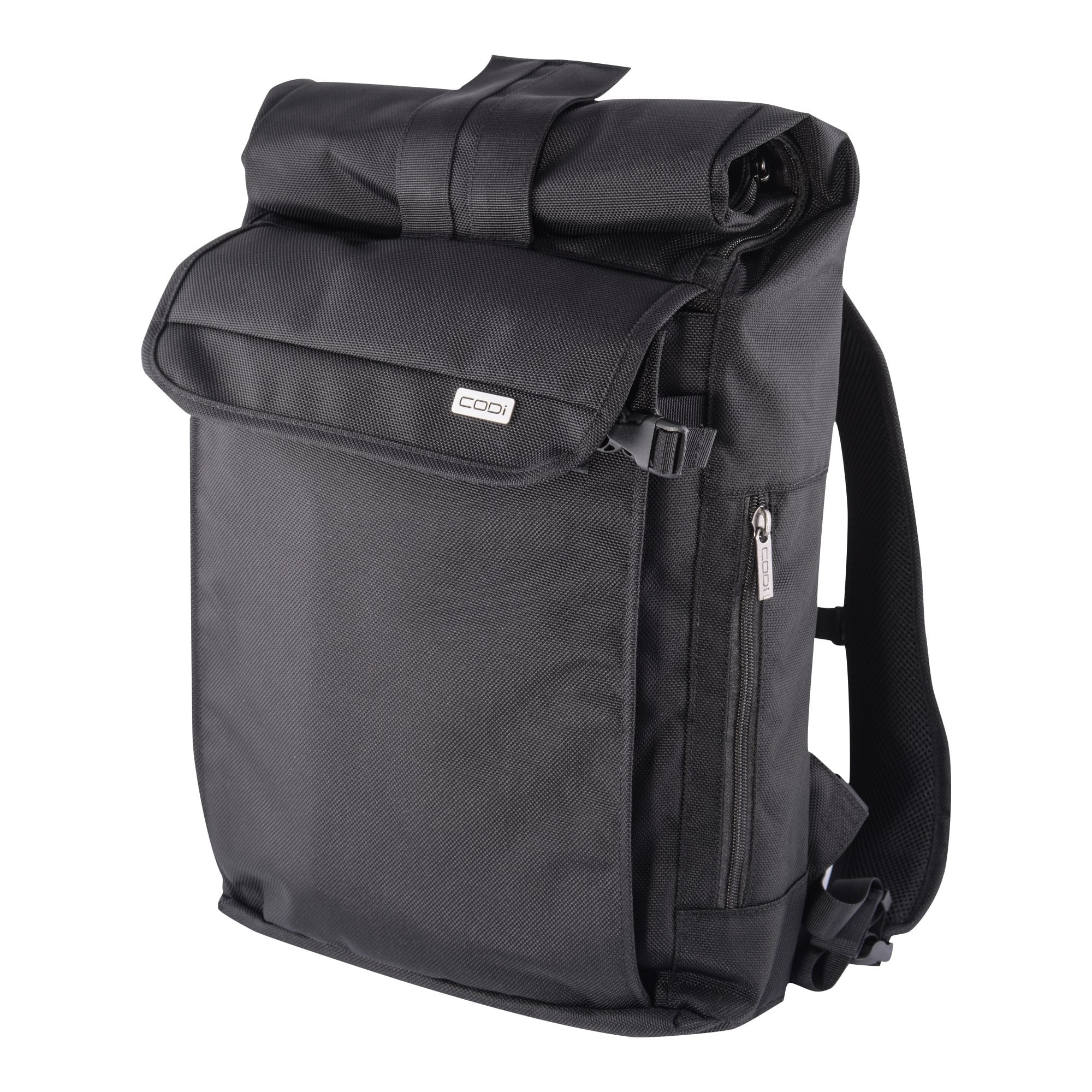 CODi Rolltop Backpack 17" Laptop Black Ballistic Nylon