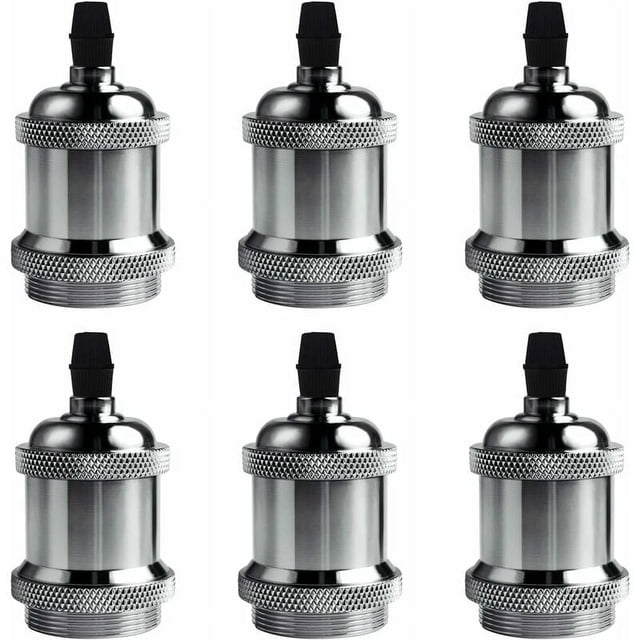 Portalámparas decorativo industrial para proyectos de iluminación de bricolaje, aspecto antiguo resistente al calor con portalámparas de cerámica y cubierta de aluminio, ideal para bares, salas de