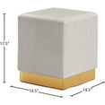 thumbnail image 4 of Meridian Furniture Jax Contemporary Velvet Ottoman/Stool in Cream, 4 of 4