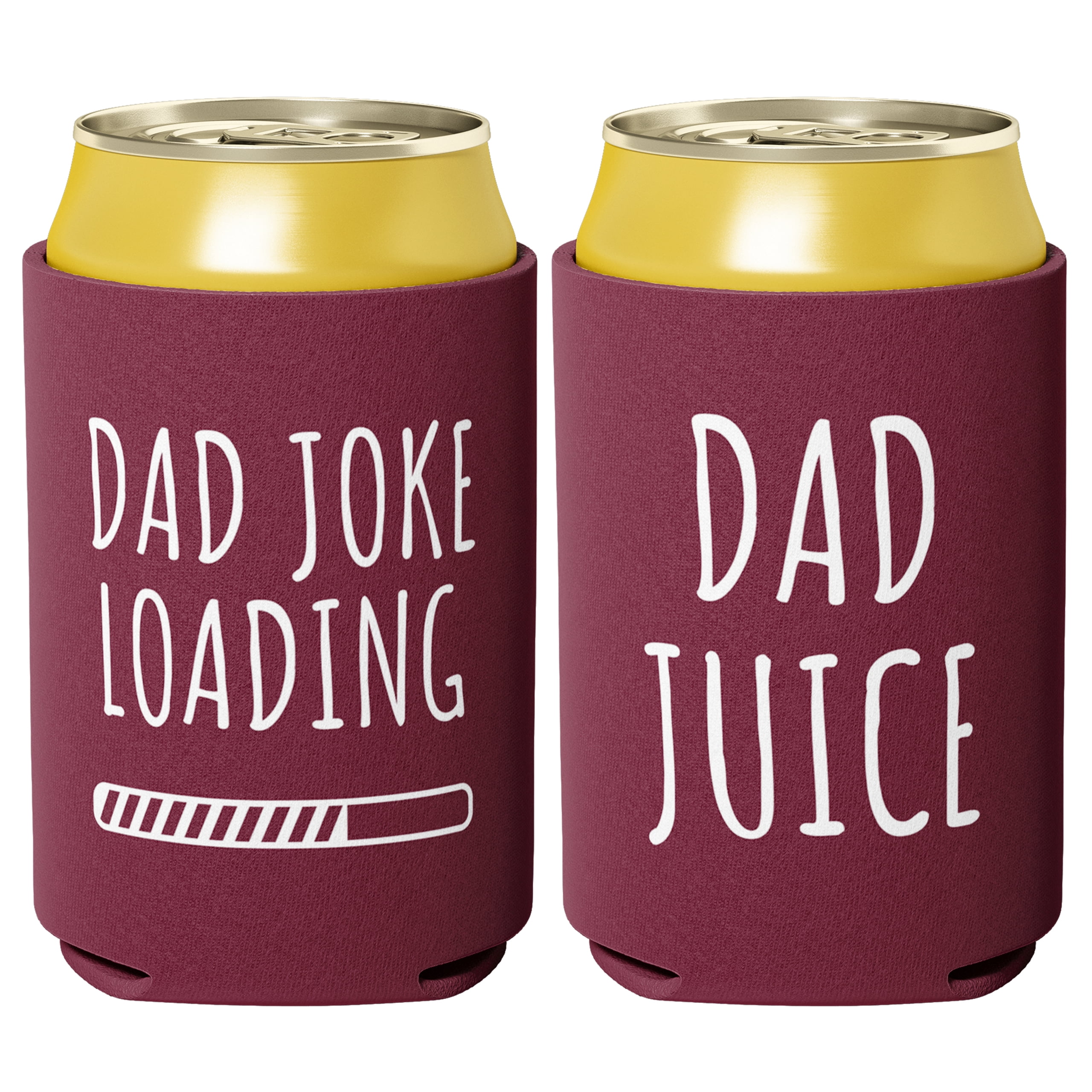 Eucatus 12 Oz Funny Collapsible "Dad Jokes/Dad Juice" Beer & Soda Can