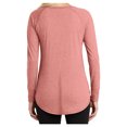 thumbnail image 2 of Yellow Rooster Women’s Perfect Tri Long Sleeve Tunic T-Shirts Blush Frost Black S, 2 of 6