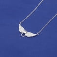 thumbnail image 3 of Angel Wings Sterling SilverWomens Cz Pendant Necklace by Ginger Lyne Collection, 3 of 5