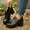 #400-Black, variant on Wowcloth Women's Fashion Casual Loafers – Solid Color Round Toe with Belt Buckle Design, Thick Platform & Chunky Heel for Versatile Daily Outfits