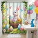 thumbnail image 5 of Cortina de Baño de Pascua, Sin Taladros, con 12 Ganchos, 5 of 6