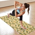thumbnail image 6 of White Flower Leaves Yellow Pattern Hot Yoga Mat Towel Non Slip for Hot Yoga - Quick-Drying Yoga Mat Cover with 4 Corner Pockets with Travel Bag - Hot Yoga Towel Non Slip 70"x26", 6 of 6