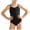 Black, variant on BOBOGOJP One Piece Swimsuit Quick Dry Bathing Suits Kids Cross Shoulder Strap Beach Swimwear for 5-16 Years Black for Size 11-12 Years