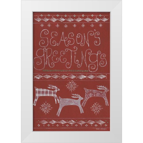 Shamp, Cindy 10x14 White Modern Wood Framed Museum Art Print Titled - Seasons Greetings