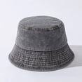 thumbnail image 3 of SikaFu New spring and summer pure color made old washed cotton basin hat men and women versatile leisure sunshade fisherman hat, 3 of 6