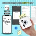 thumbnail image 2 of vretti Mini impresora de bolsillo térmica portátil Bluetooth compatible con Android e iOS, impresora de imágenes de bolsillo inalámbrica para iPhone Lista de trabajo, notas, diario, viajes con 1 rollo, 2 of 5