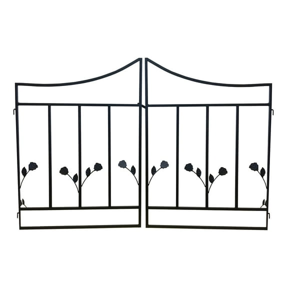 Tierra Garden Rosetta Black Garden Gate 49W x 35.5H in