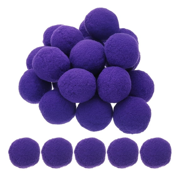 2inch Pom Poms for Crafts, 20pcs Pompoms for Crafts Puff Balls Bulk Fuzzy Balls for Hats Christmas Art DIY, Dark Purple