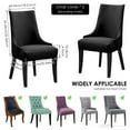 thumbnail image 2 of Dznils 2 Pack Chair Covers for Dining Room, Stretch Jacquard Wingback Chair Slipcovers, Black, 2 of 11