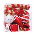 thumbnail image 1 of Advancent Juego de bolas colgantes con forma de corazón, decoraciones festivas, adornos, regalos pensativos, juego de bolas colgantes, Feliz Kits de decoración para fiestas rojo, 1 of 6